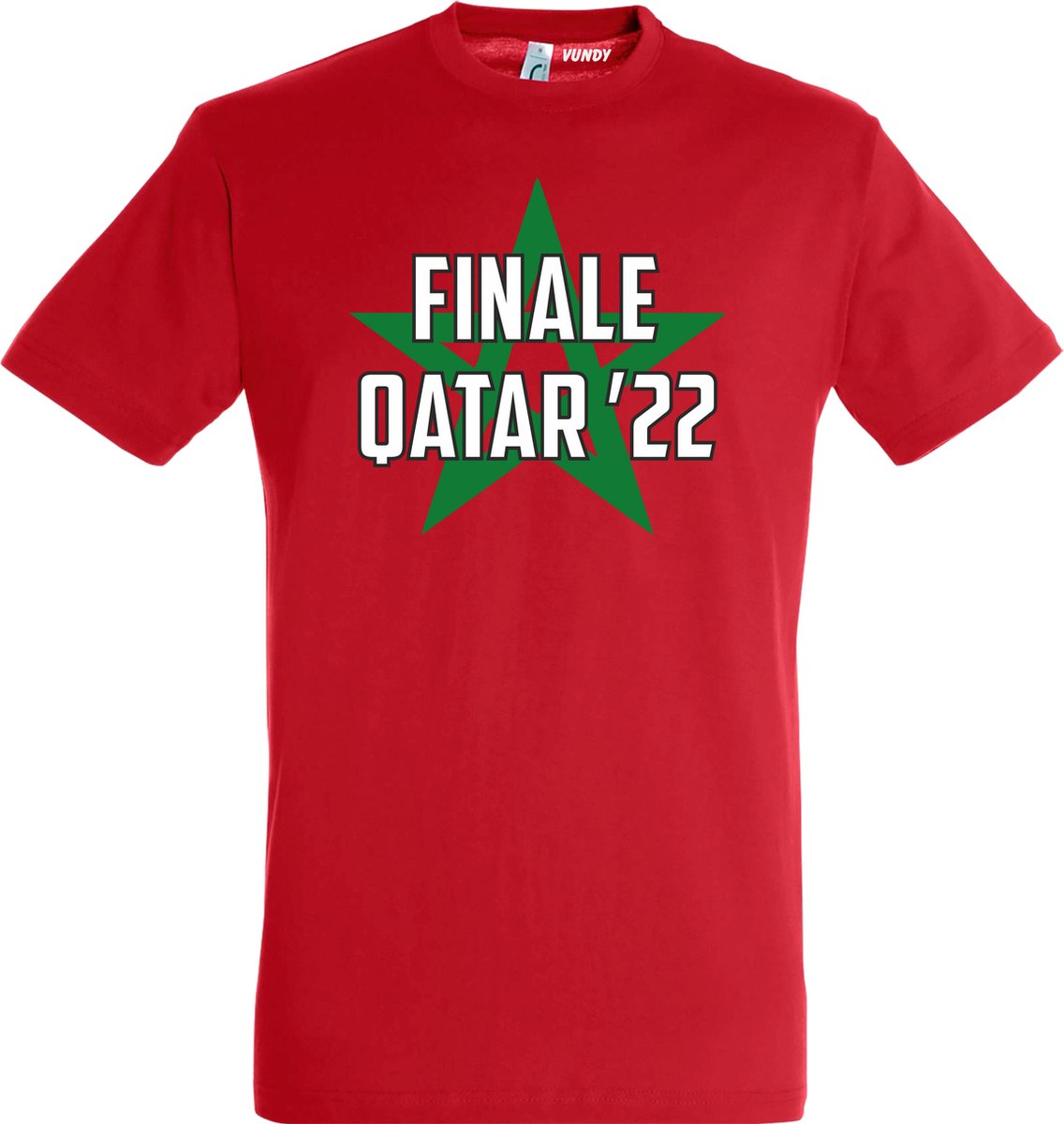 T-shirt WK Finale Qatar 2022 | Rood Marokko Shirt | WK 2022 Voetbal | Morocco Supporter | Rood | maat XXL